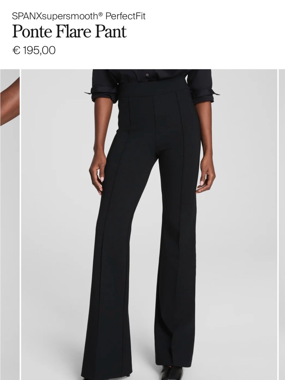 SPANX Black Ponte Flare Trousers